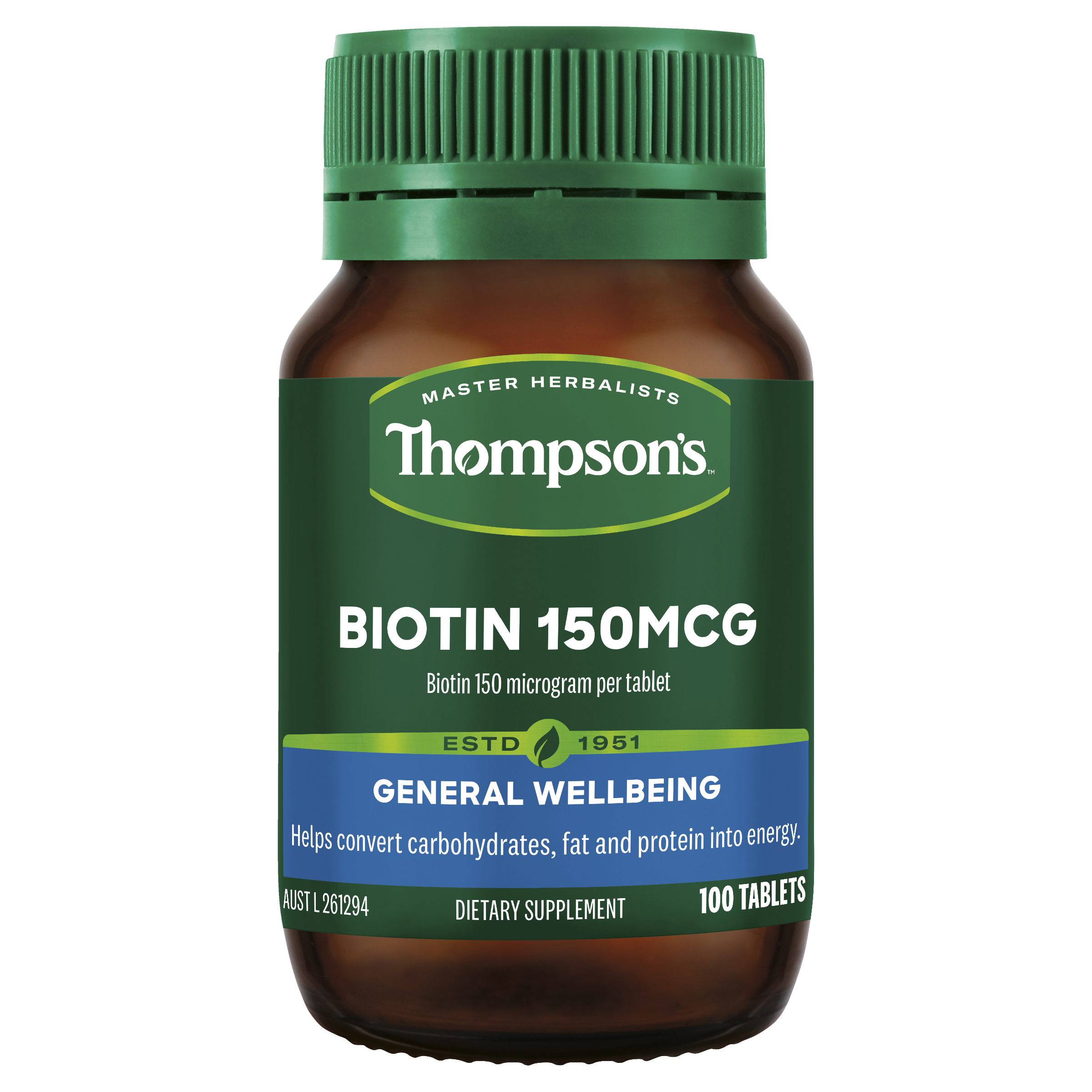 Thompsons Biotin 150MCG 100 Tablets